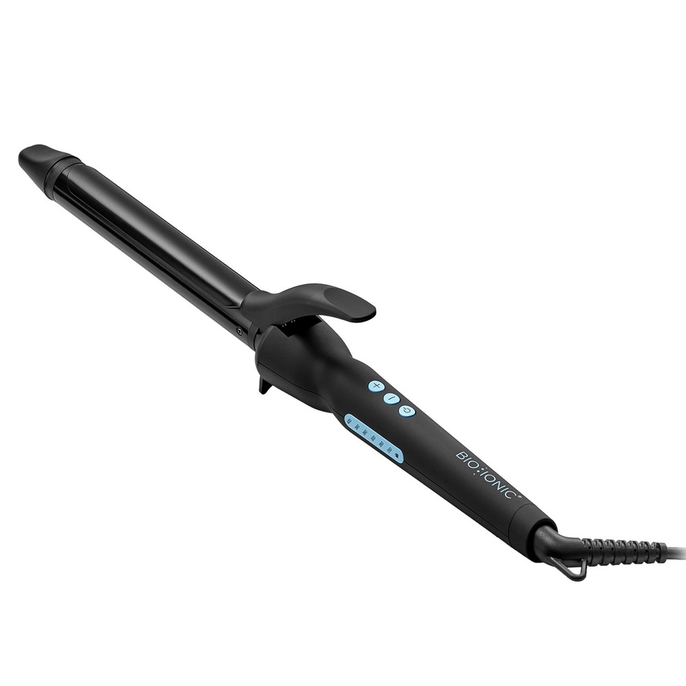 Bio Ionic Long Barrel Styler 1.5 inch Pro Curling Iron Black Soft Curls 430F